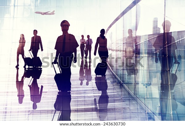 Travel Airport Business Cabin Crew Business\
Travel Concept