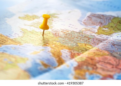 Travel Background, Destination On The World Map