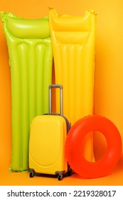 Travel Bag Pool Floats Yellow