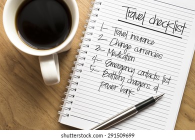 Travel Checklist  Conceptual