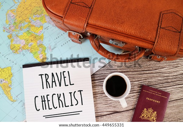 world map travel checklist