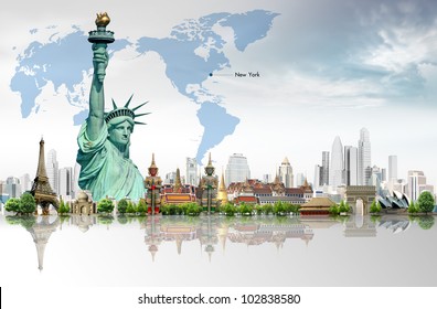 Travel concept, Liberty Enlightening the World - Powered by Shutterstock