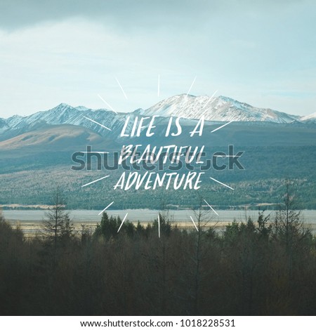 travel inspirational quotes life beautiful adventure stock