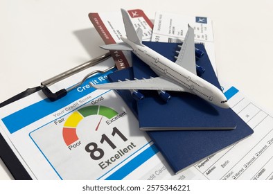 Formulário de seguro de viagem com modelo e documento de apólice 