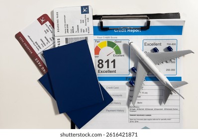 Formulário de seguro de viagem com modelo e documento de apólice 