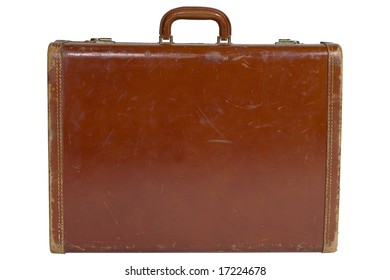 travel leather suitcase