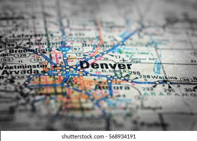 Travel to locations on map views paper destinations Denver Colorado