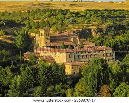 travel, outdoor, medieval, spanish, landmark, landscape, monastery, history, view, church, city, historical, culture, stone, tower, ancient, historic, old, building, europe, architecture, segovia,