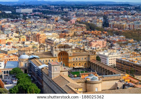 Travel Photography: Cityscape View on the Vatican Museum of Rome / Italy