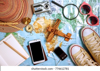 Travel plan, trip vacation, tourism mockup - Outfit of traveler - Shutterstock ID 774612781