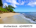 Travel scenic landscape of Bathtub Beach in Laie Oahu Hawaii on the North Shore windward side of the island.