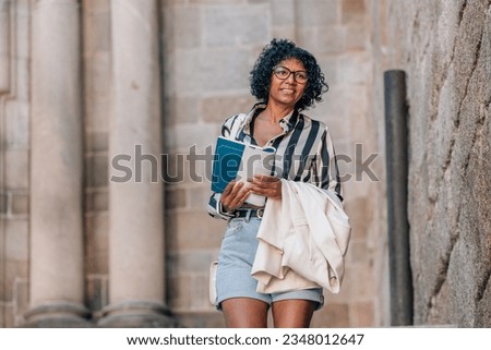 travel tourist woman with guidebook or map on the street