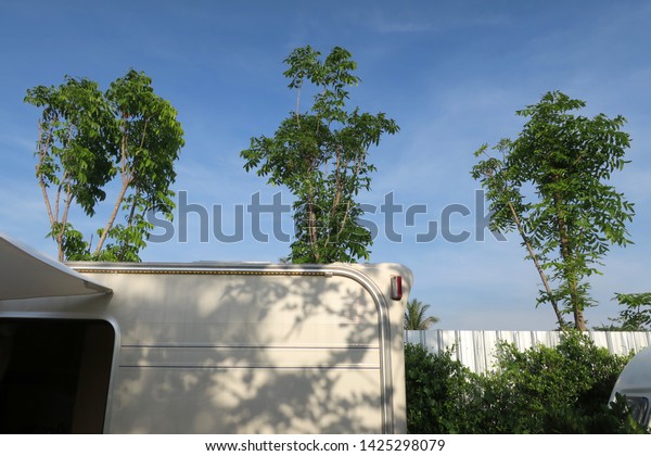 Travel trailer in thailand, asia                        \
 
