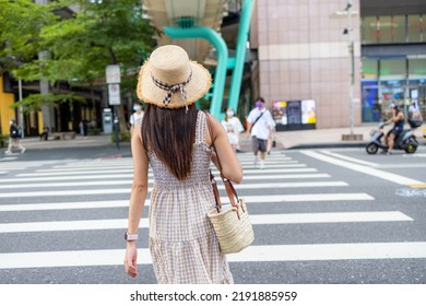 Travel Woman In Xinyi District Of Taipei City