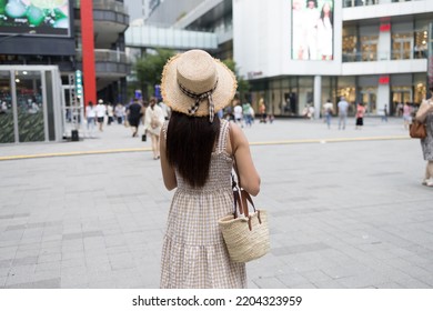 Travel Woman In Xinyi District Of Taipei City