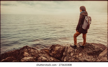 Girl Enjoying Sea Ocean Scenery Bali Stock Photo 1093692365 | Shutterstock