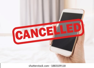Travelers cancelled hotel booking and resort after a new wave of COVID-19 pandemic. Lockdown order affects tourism and the economy of business travel. Trips canceled and will pay refunds to customers.