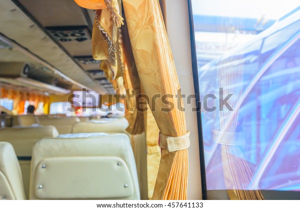 Traveling by\
bus
