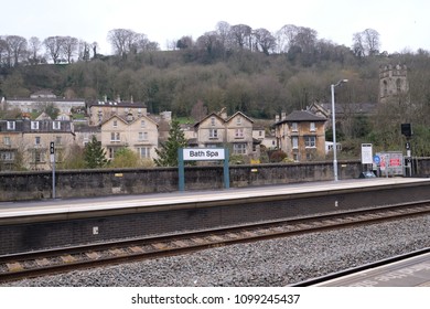 Traveling In UK By Train, Bath Spa Station, Bath, UK.