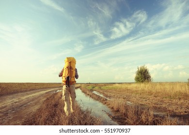 Traveller Unusual Man Extreme Horizon Landscape