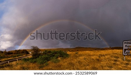 Similar – Schottischer Regenbogen, halbiert