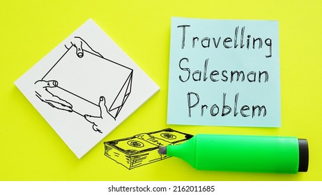 Travelling Salesman Problem Is Shown Using A Text