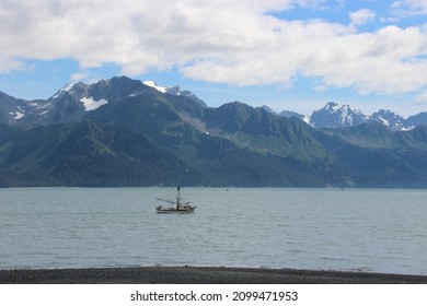 Trawler Heading Out In Alaska