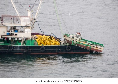 Trawler Sailing At Sea