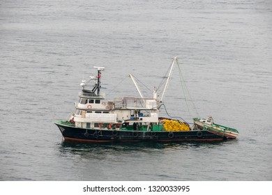 Trawler Sailing At Sea