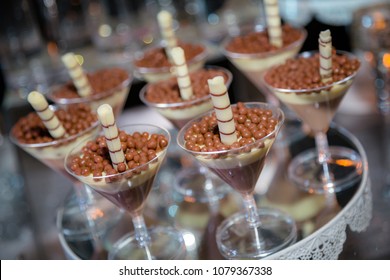 Tray of chocolate desserts on display - Powered by Shutterstock