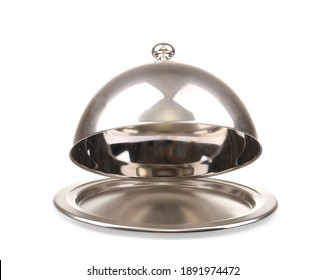 Tray And Cloche On White Background