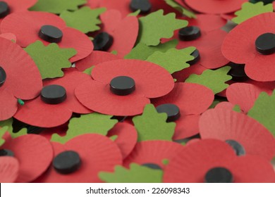 A Tray of Paper Poppies for Remembrance Day - Shutterstock ID 226098343