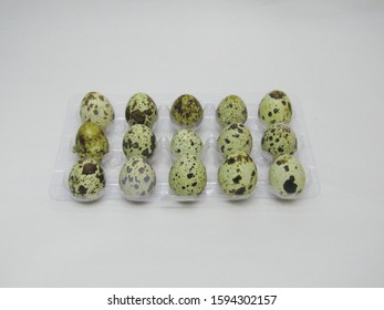 A Tray Of Quail Eggs. Quail Eggs Contain Very Low Carbohydrates And More Protein. It Work Hard To Regulate Normal Blood Flow And Nutrient Absorption.