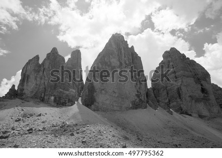 Dolomiti Dolomiten schwarz