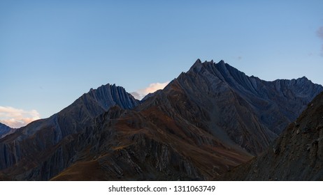 Treacherous Mountains Of The Trans-Himalayan Range In Lahaul & Spiti District, Himachal Pradesh.