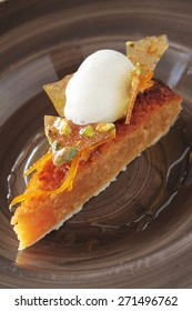 Treacle Tart With Ice Cream