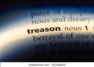 treason word in a dictionary. treason concept.