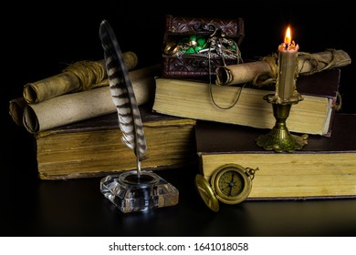 Treasure Chest Old Scroll Documents Large Stock Photo 1641018058 ...