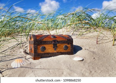 Treasure Chest On The Beach