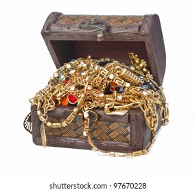 Treasure isolated on white background - Shutterstock ID 97670228