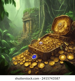 Treasure Hunt Lost Treasures Amazon Jungle Ai Generated Image Treasure Hunt Lost Treasures Amazon Jungle Ai Generated Image