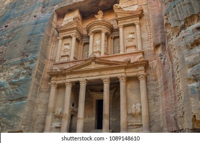 The Treasury Palace (indiana Jones Movie Place) In Petra, Jordan