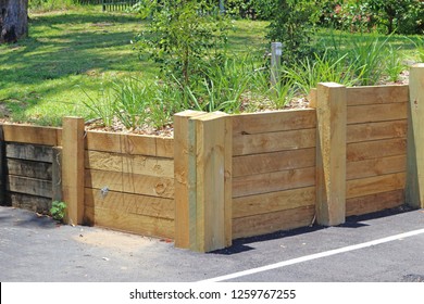 Treated Pine Retaining Wall