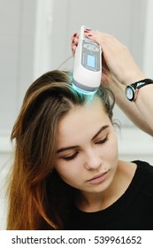 Treatment Of Scalp And Hair Structure Study. Phototherapy, Light Therapy, Ultraviolet, Psoriasis, Cold Sores