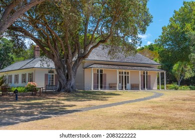 Treaty House At Waitangi Treaty Grounds At New Zealand