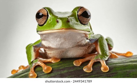 Tree frog on white background - Powered by Shutterstock