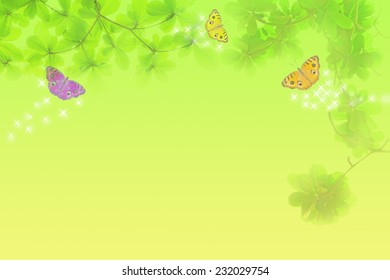 tree leafs and butterfly background