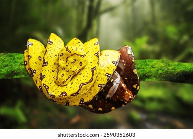 Tree python, native to New Guinea, Indonesia and Australia. It's a popular pet in Thailand.