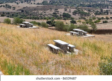 Tree Sets Of Table And Benches In The Middle Of Nowhere