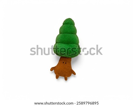 tree shaped doll with white background